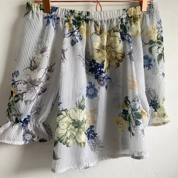 Nasty Gal | Bardot Floral Blouse - Picture 2 of 6